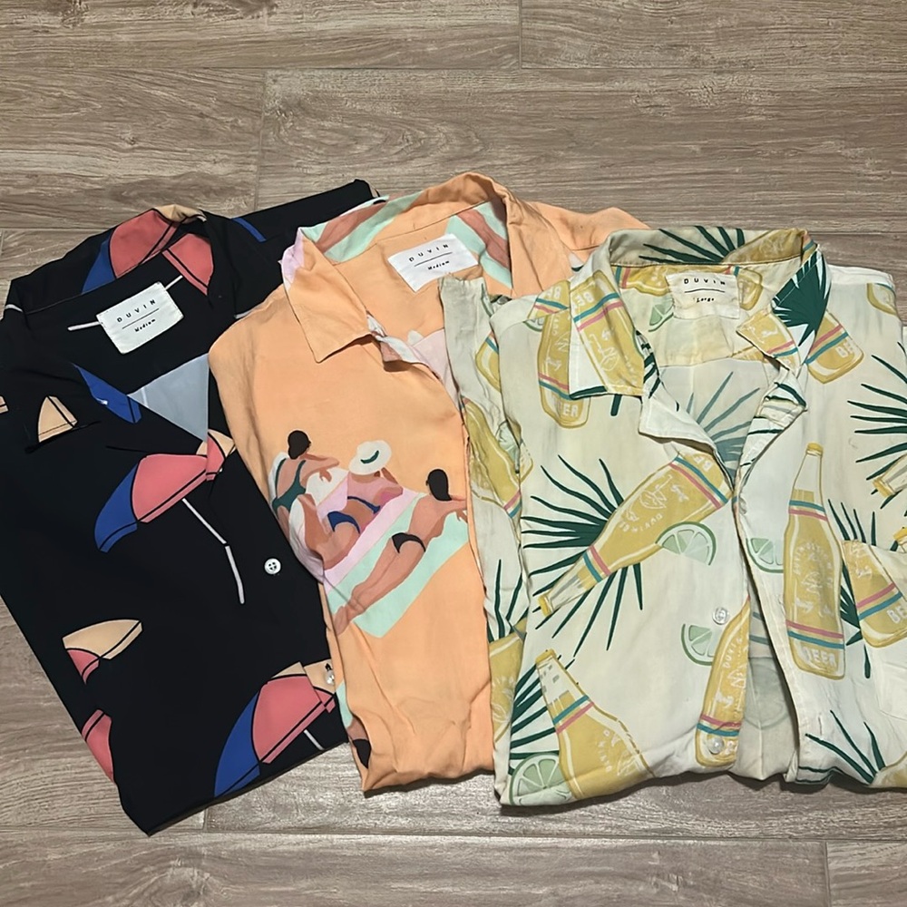 Set of 3 Duvin shirts.